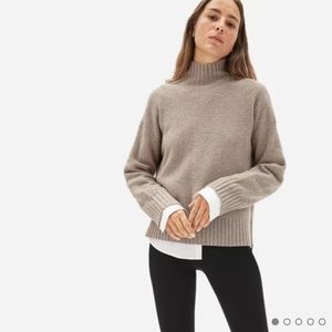 Everlane Oversized Stroopwafel Turtleneck in ReCashmere